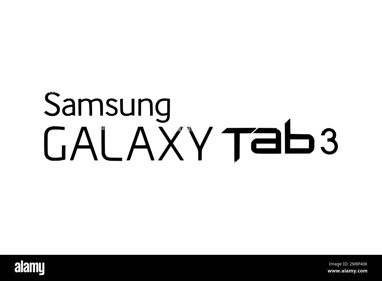 Samsung Galaxy Tab 3 Lite 7. 0, Logo, White Background Stock Photo
