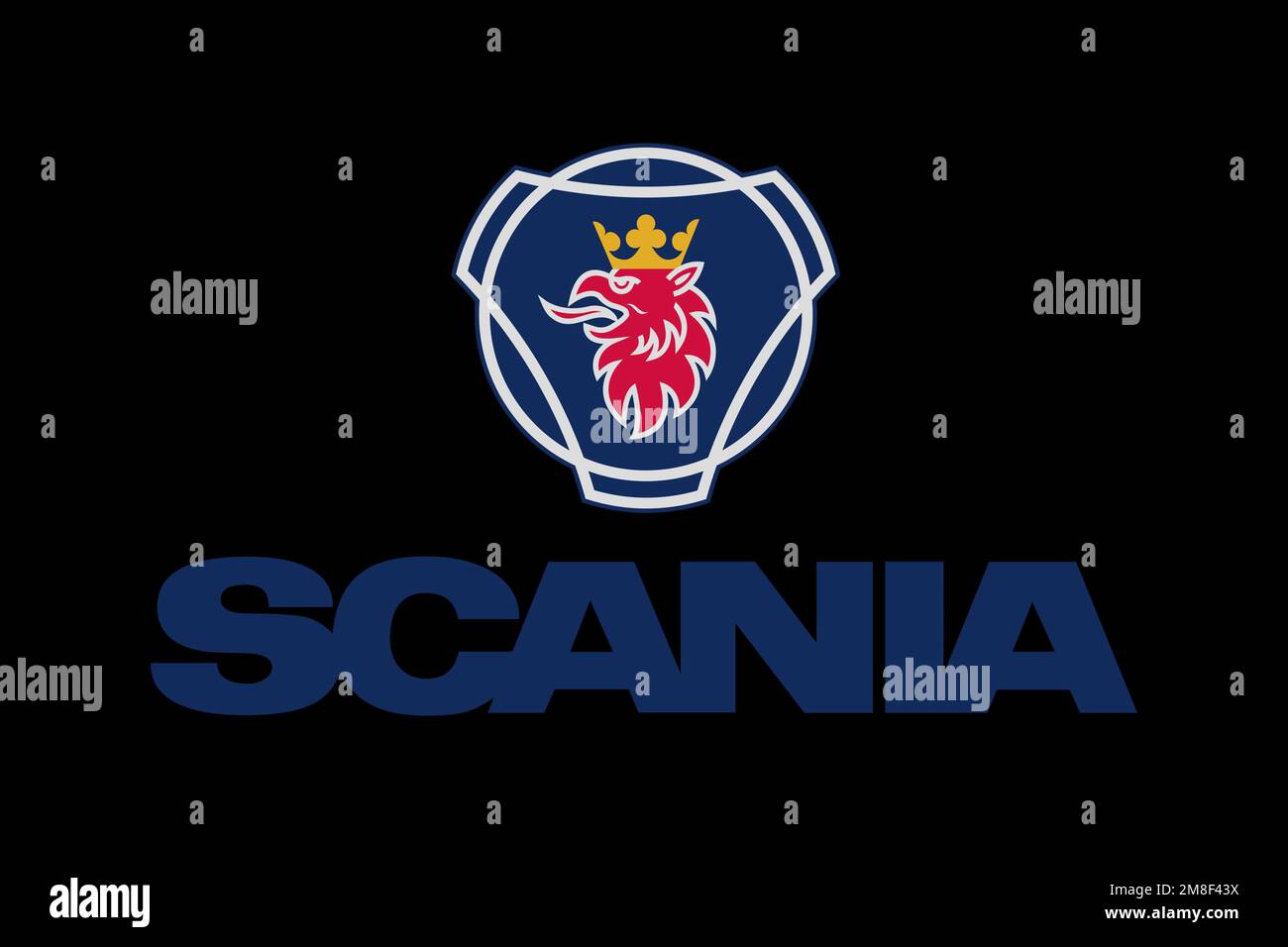 Scania AB, Logo, Black background Stock Photo - Alamy