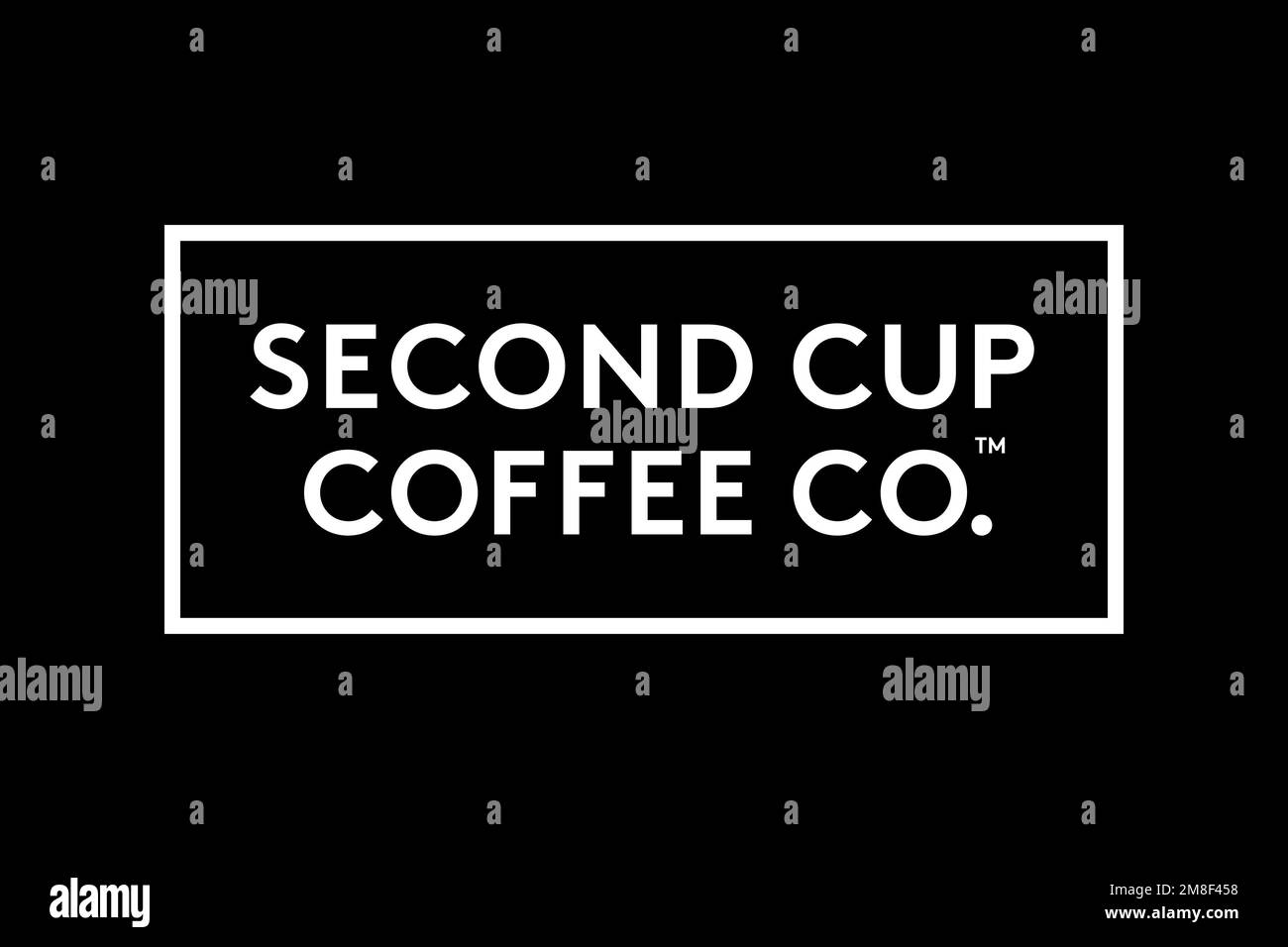 Second Cup, Logo, Black Background Stock Photo - Alamy