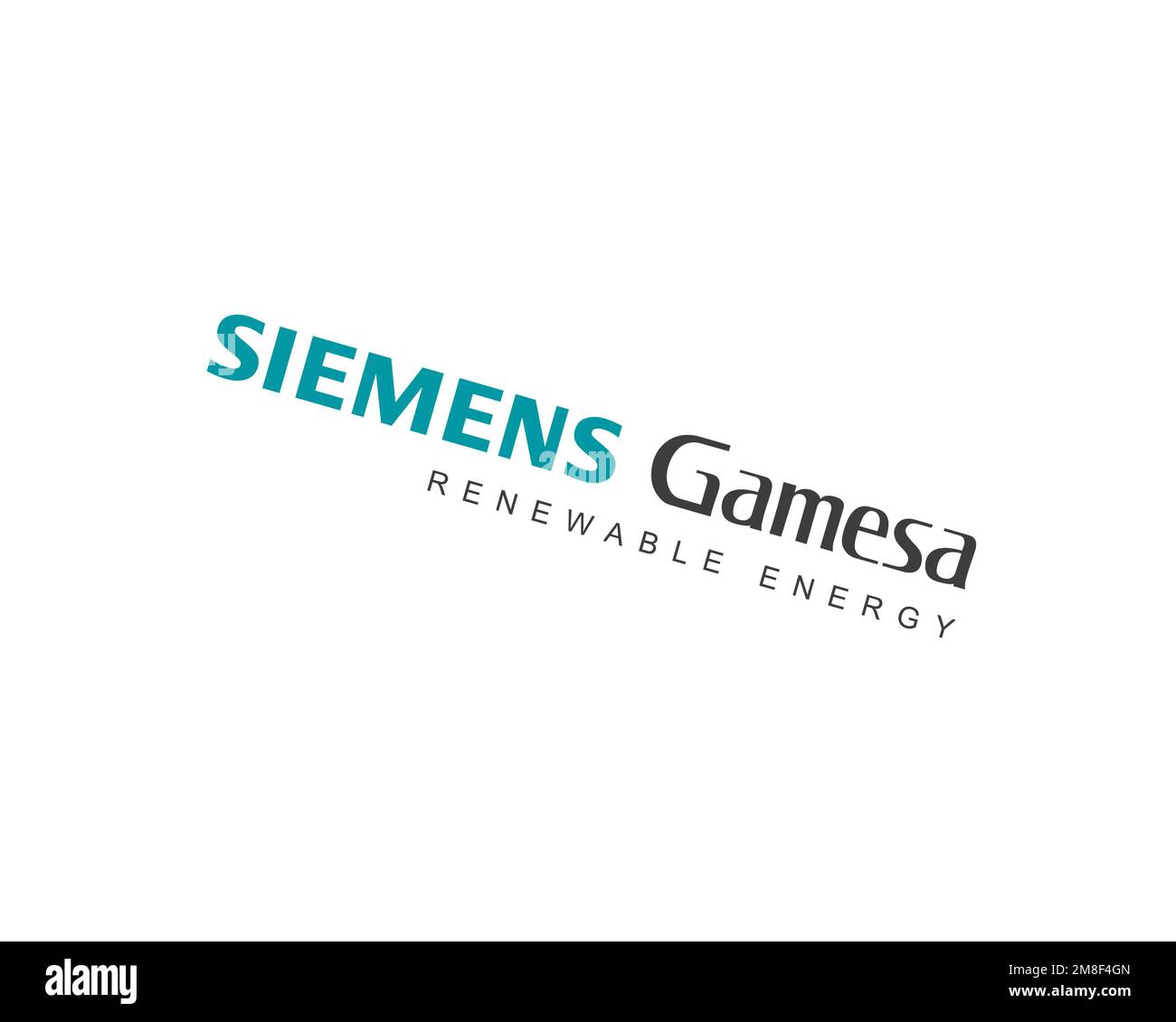 Siemens Gamesa, rotated logo, white background B Stock Photo - Alamy
