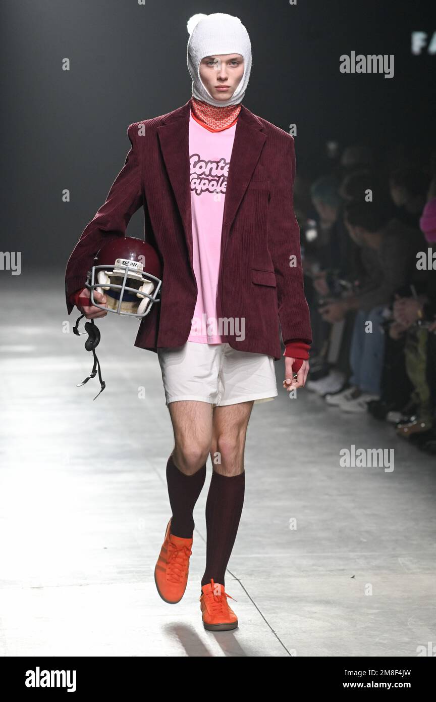 Milan, Italy. 13th Jan, 2023. Milan, Men Fashion Week, Fall Winter 2023