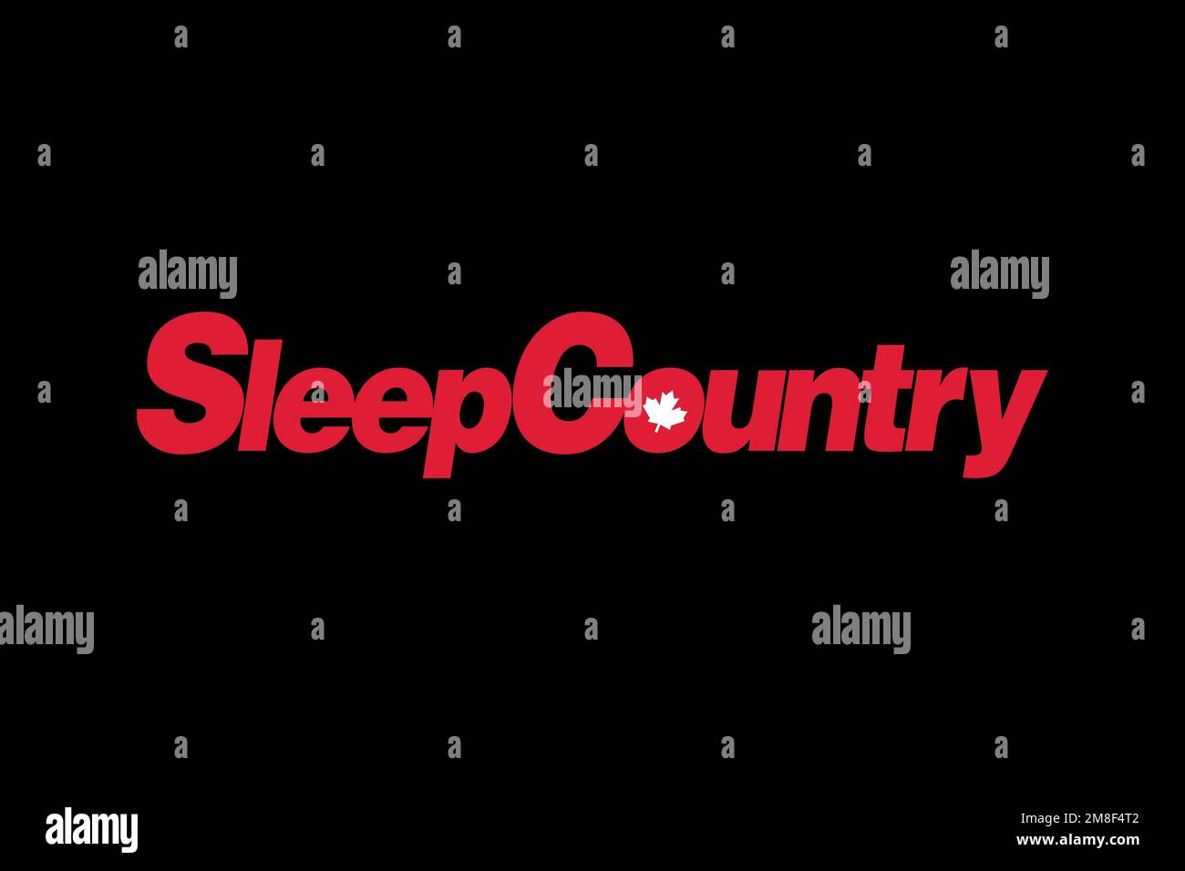 Sleep Country Canada, Logo, Black background Stock Photo Alamy