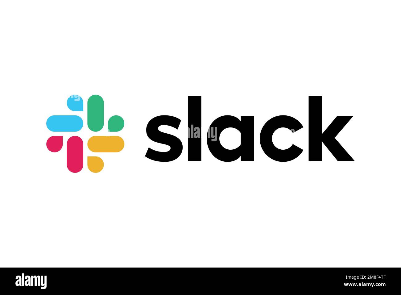 Slack Technologies, Logo, White background Stock Photo