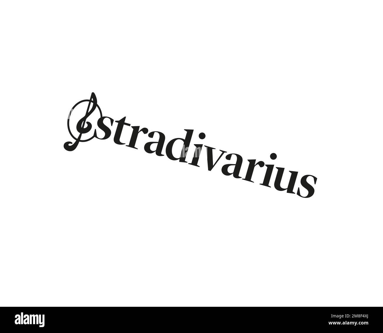 Stradivarius clothing brand, rotated logo, white background B Stock ...