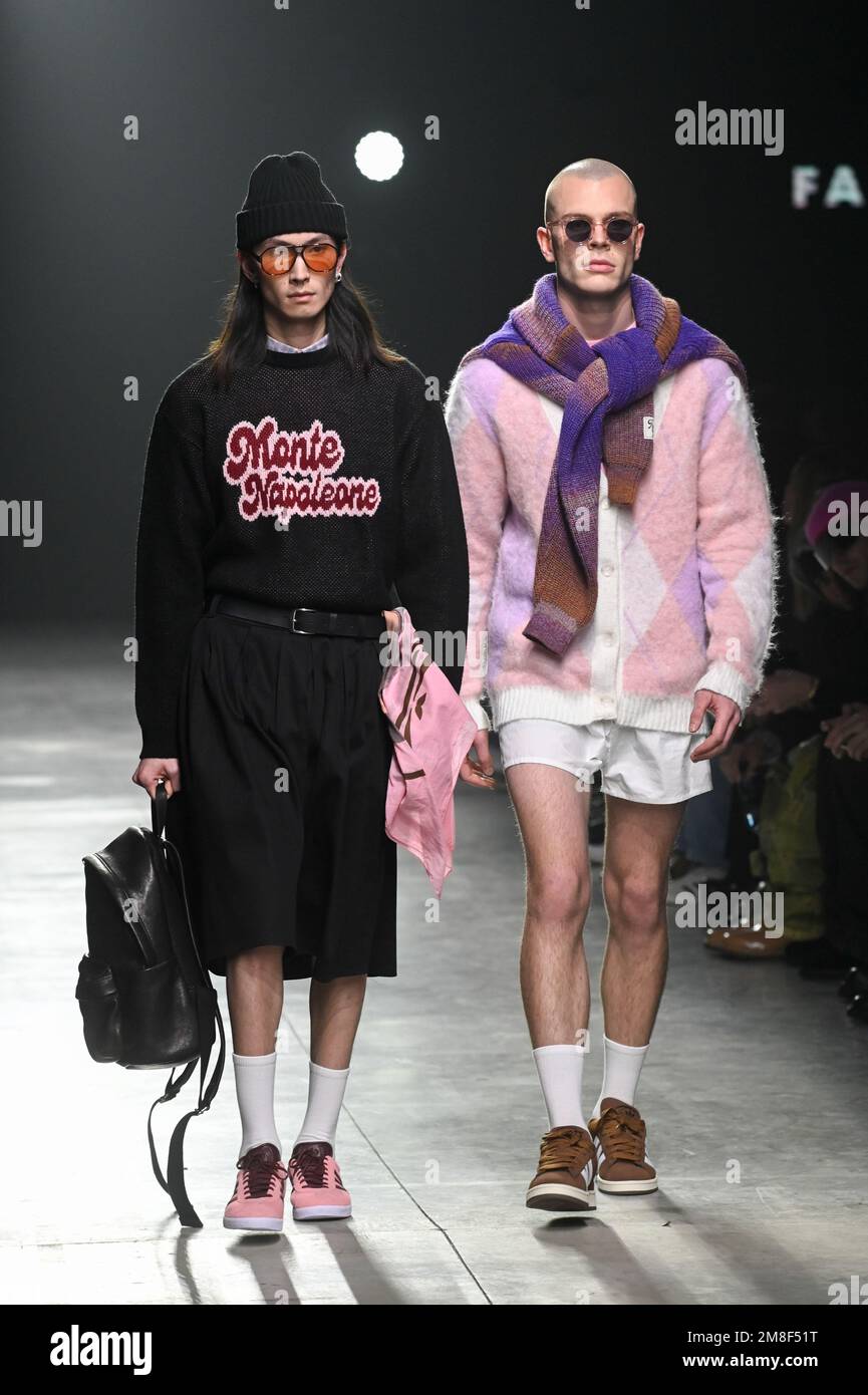 Milan, Italy. 13th Jan, 2023. Milan, Men Fashion Week, Fall Winter 2023