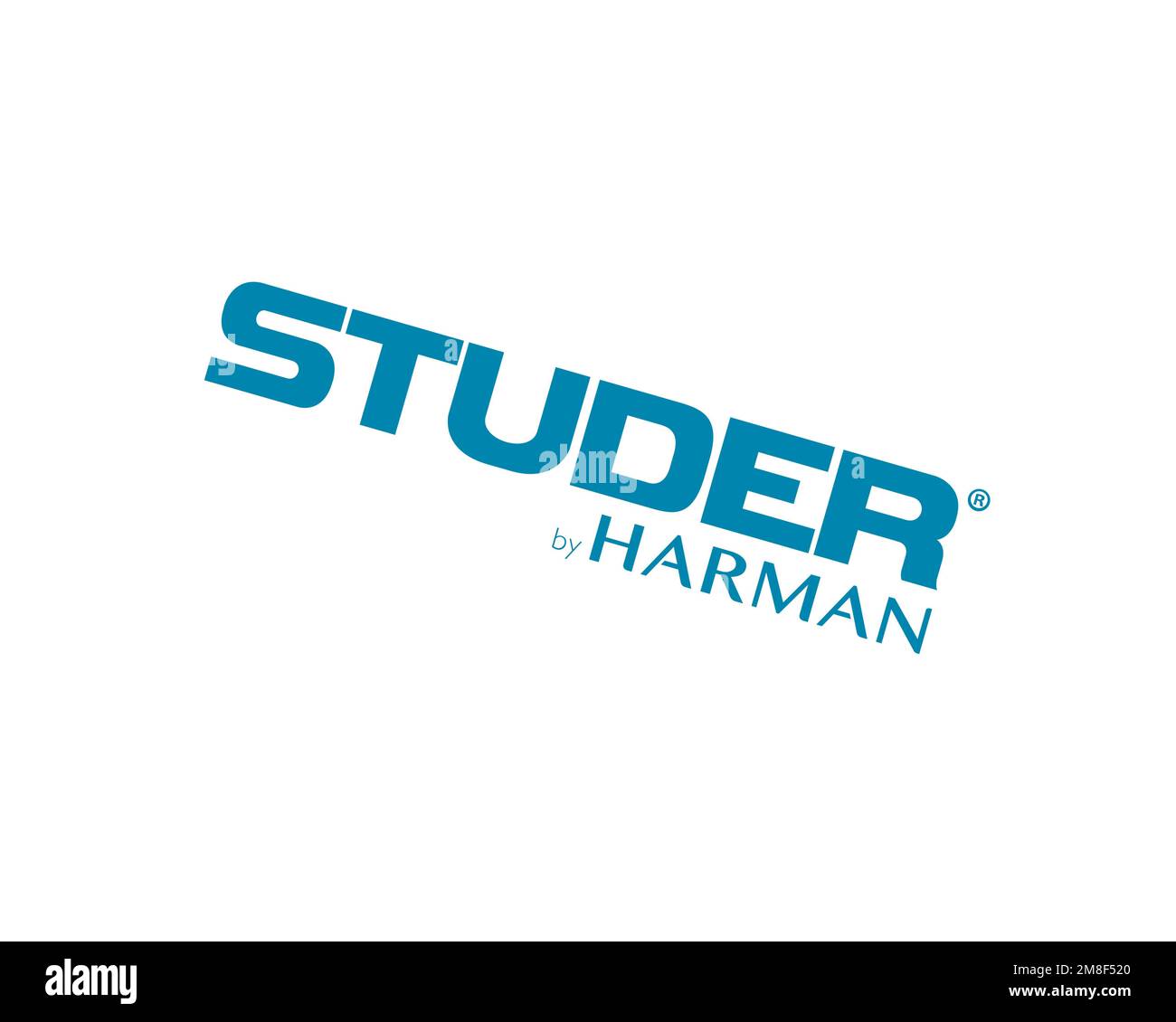 Studer, rotated logo, white background B Stock Photo Alamy