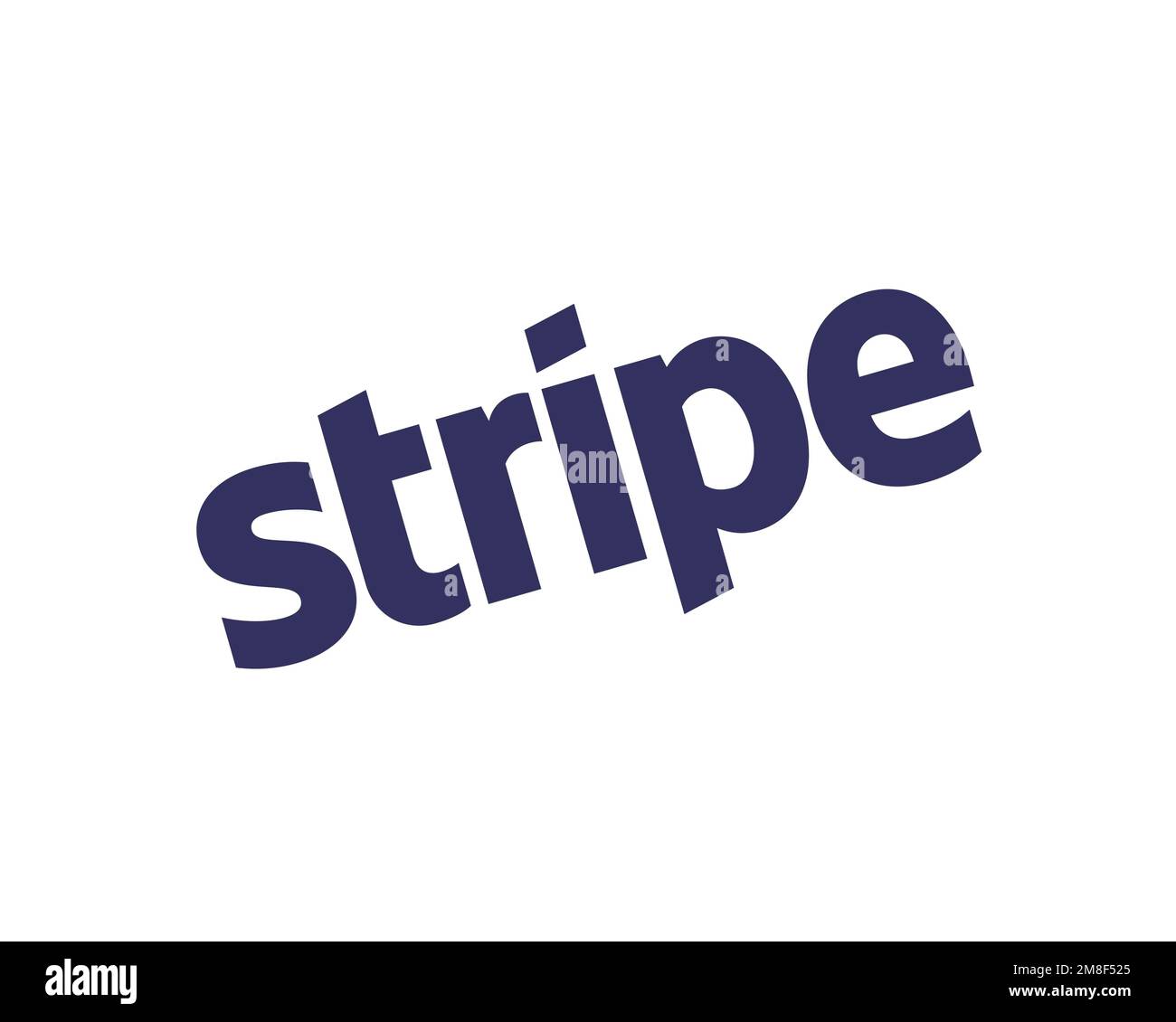 Stripe company, rotated logo, white background Stock Photo Alamy