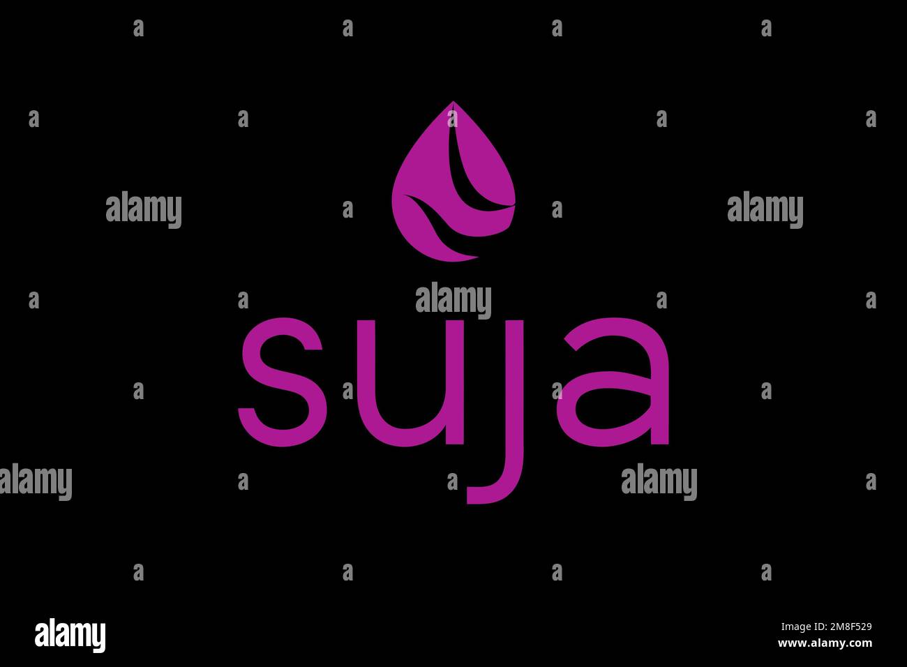 Suja Juice, Logo, Black background Stock Photo Alamy
