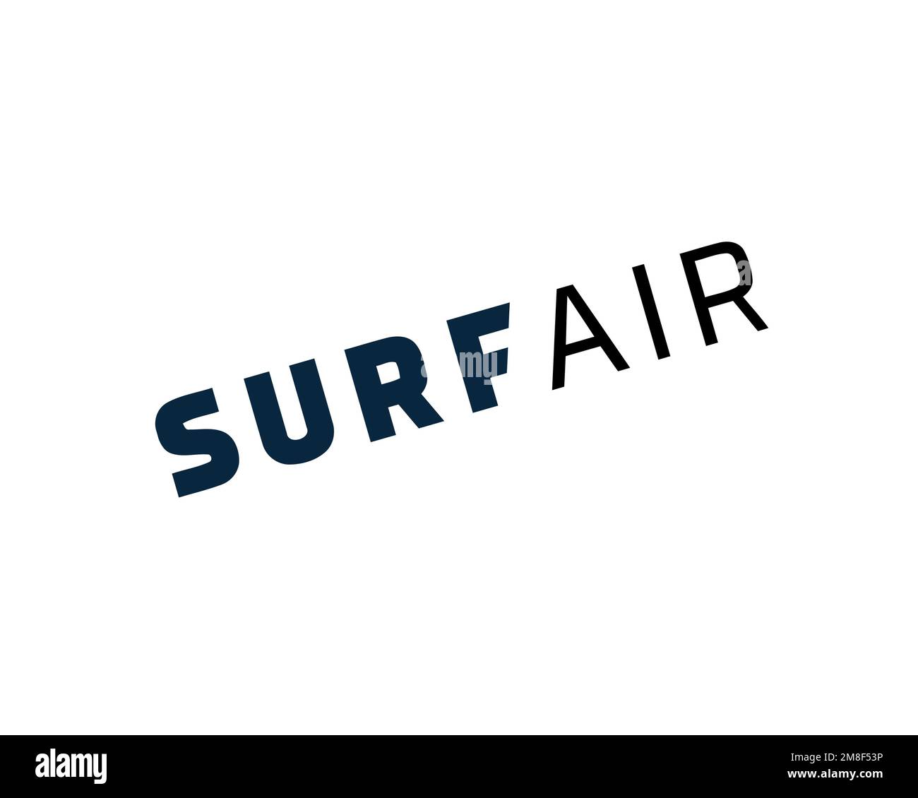 Surf Air, rotated logo, white background Stock Photo Alamy