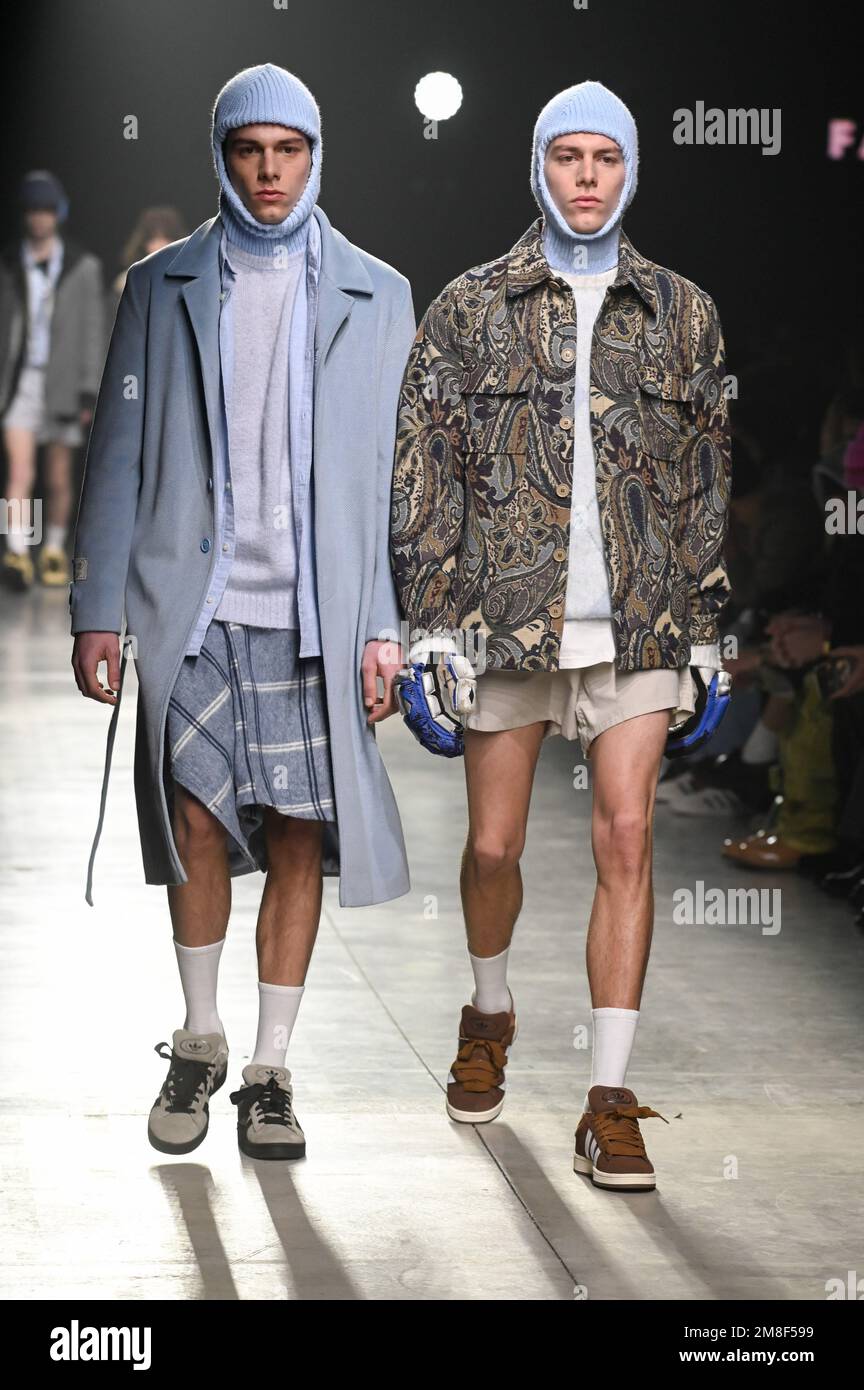 Milan, Italy. 13th Jan, 2023. Milan, Men Fashion Week, Fall Winter 2023
