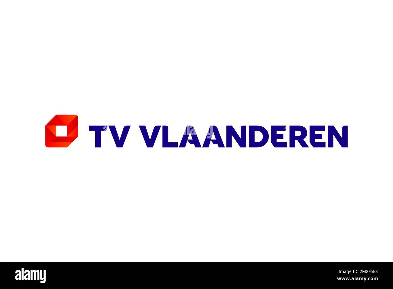 TV Vlaanderen, Logo, White background Stock Photo Alamy