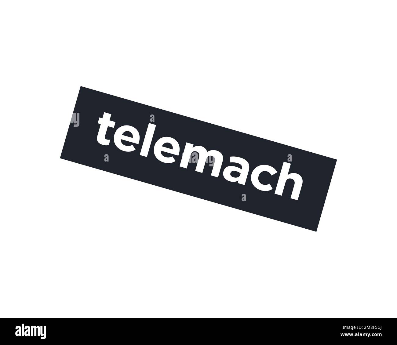 Telemach, rotated logo, white background B Stock Photo - Alamy