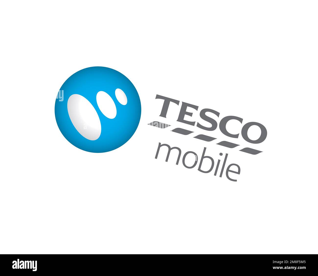 Tesco Mobile, rotated logo, white background B Stock Photo
