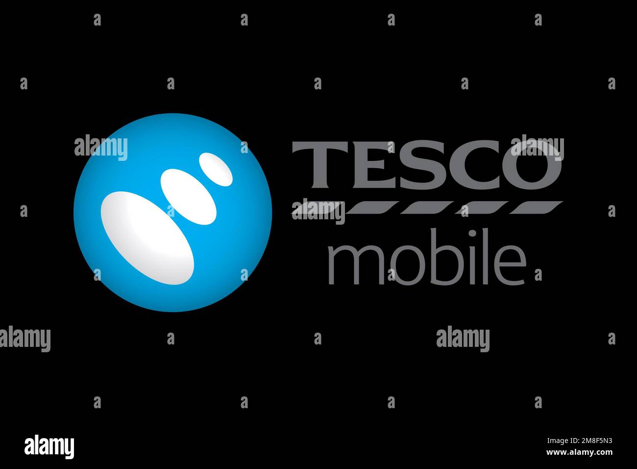 Tesco Mobile, Logo, Black background Stock Photo Alamy