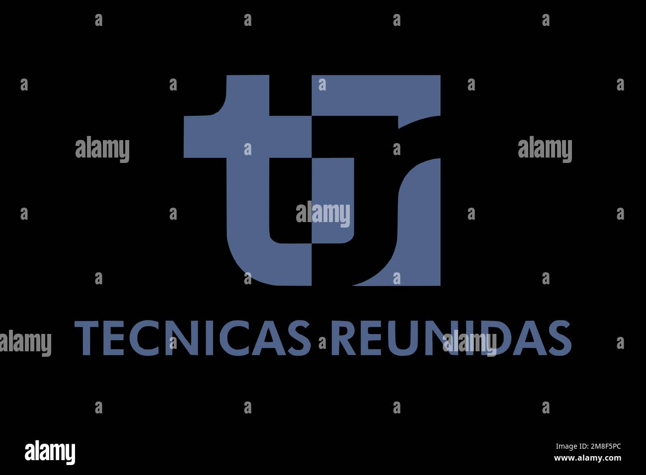 Tecnicas Reunidas, Logo, Black background Stock Photo Alamy