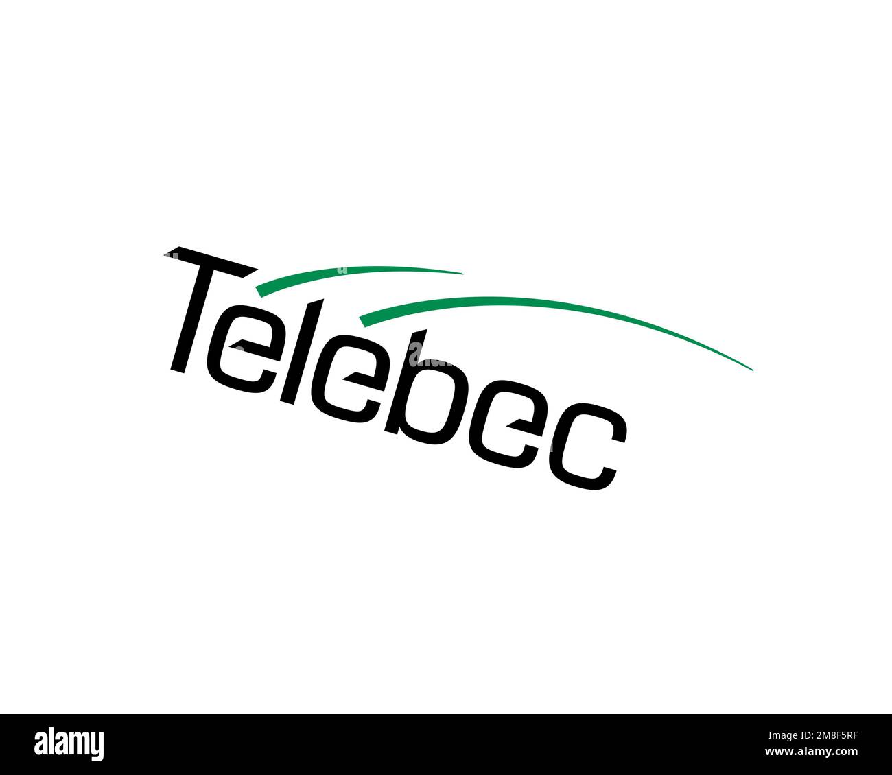 Telebec, rotated logo, white background B Stock Photo - Alamy