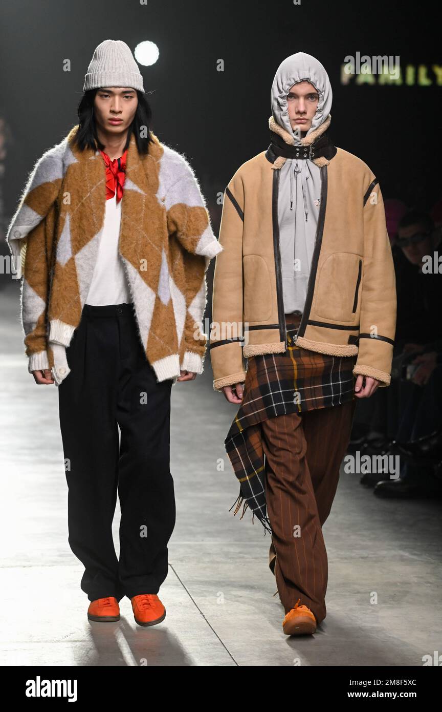 Milan, Italy. 13th Jan, 2023. Milan, Men Fashion Week, Fall Winter 2023