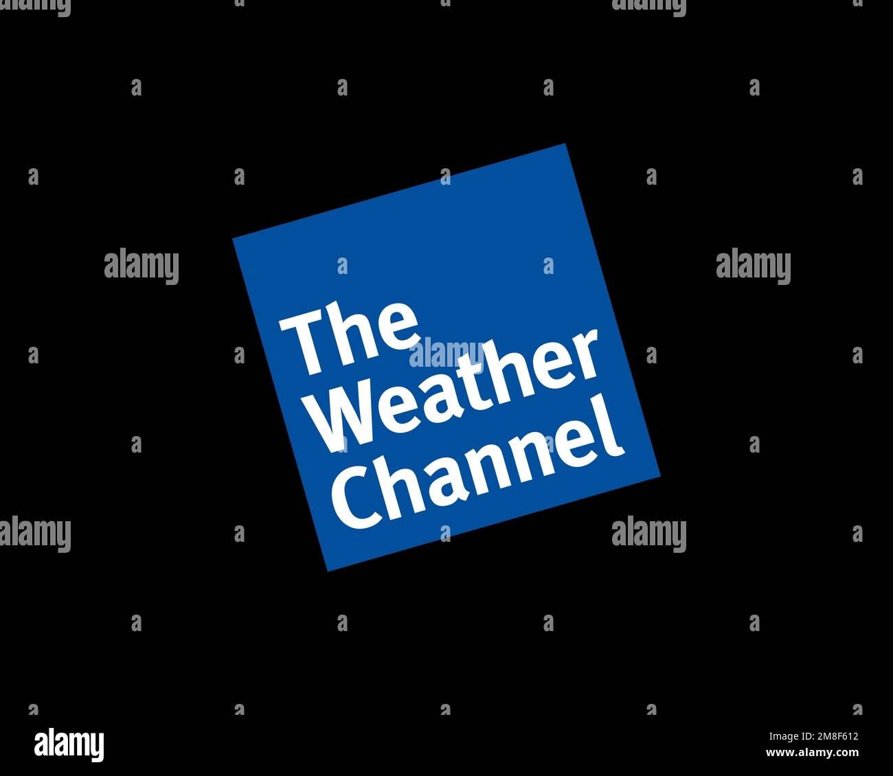 The Weather Channel, Rotated Logo, Black Background Stock Photo Alamy