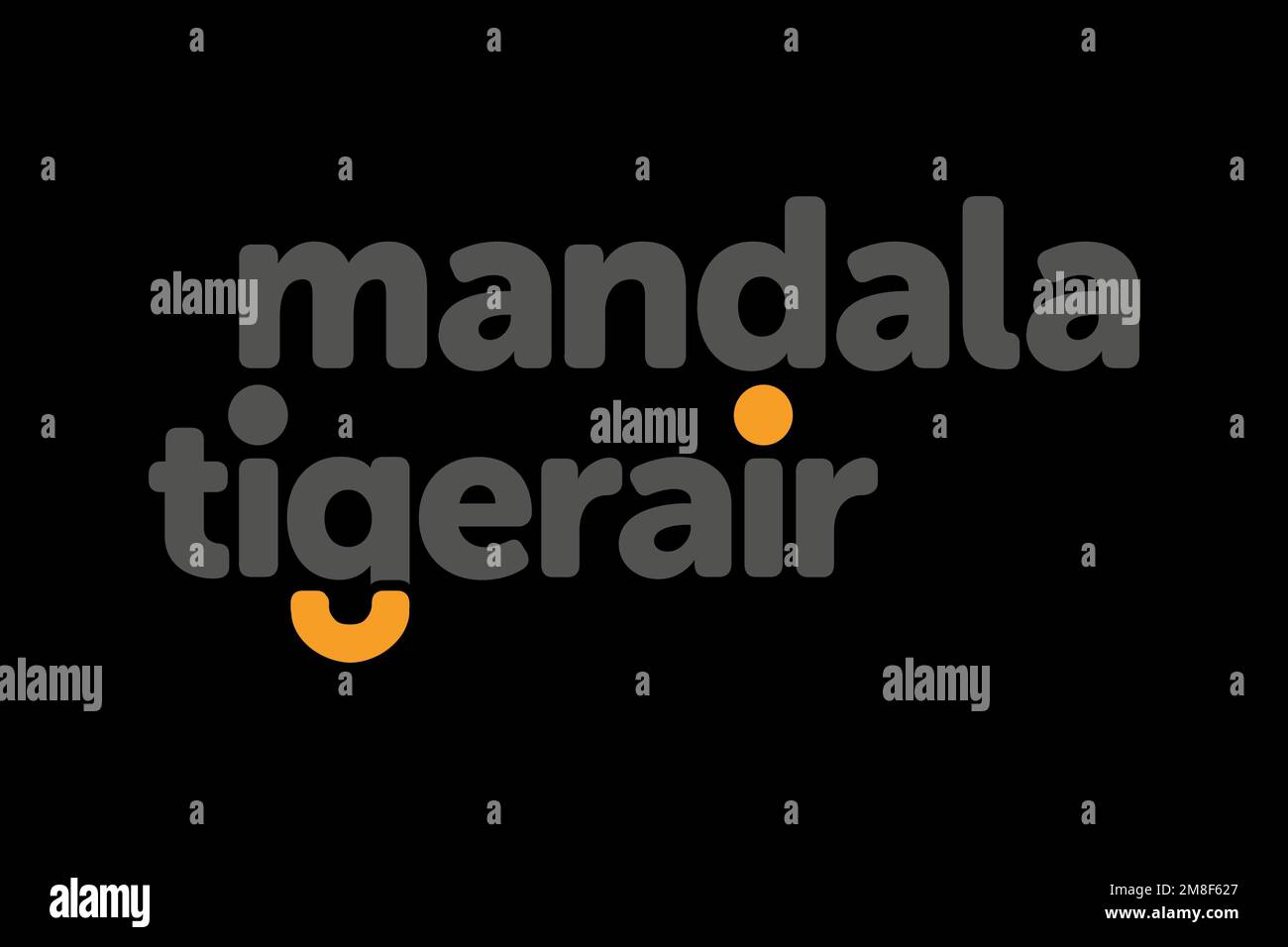 Tigerair Mandala, Logo, Black Background Stock Photo - Alamy