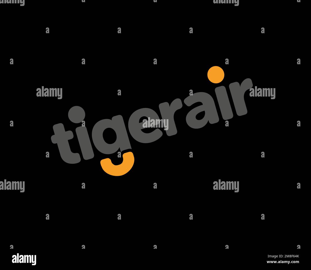 Tigerair, rotated logo, black background Stock Photo - Alamy