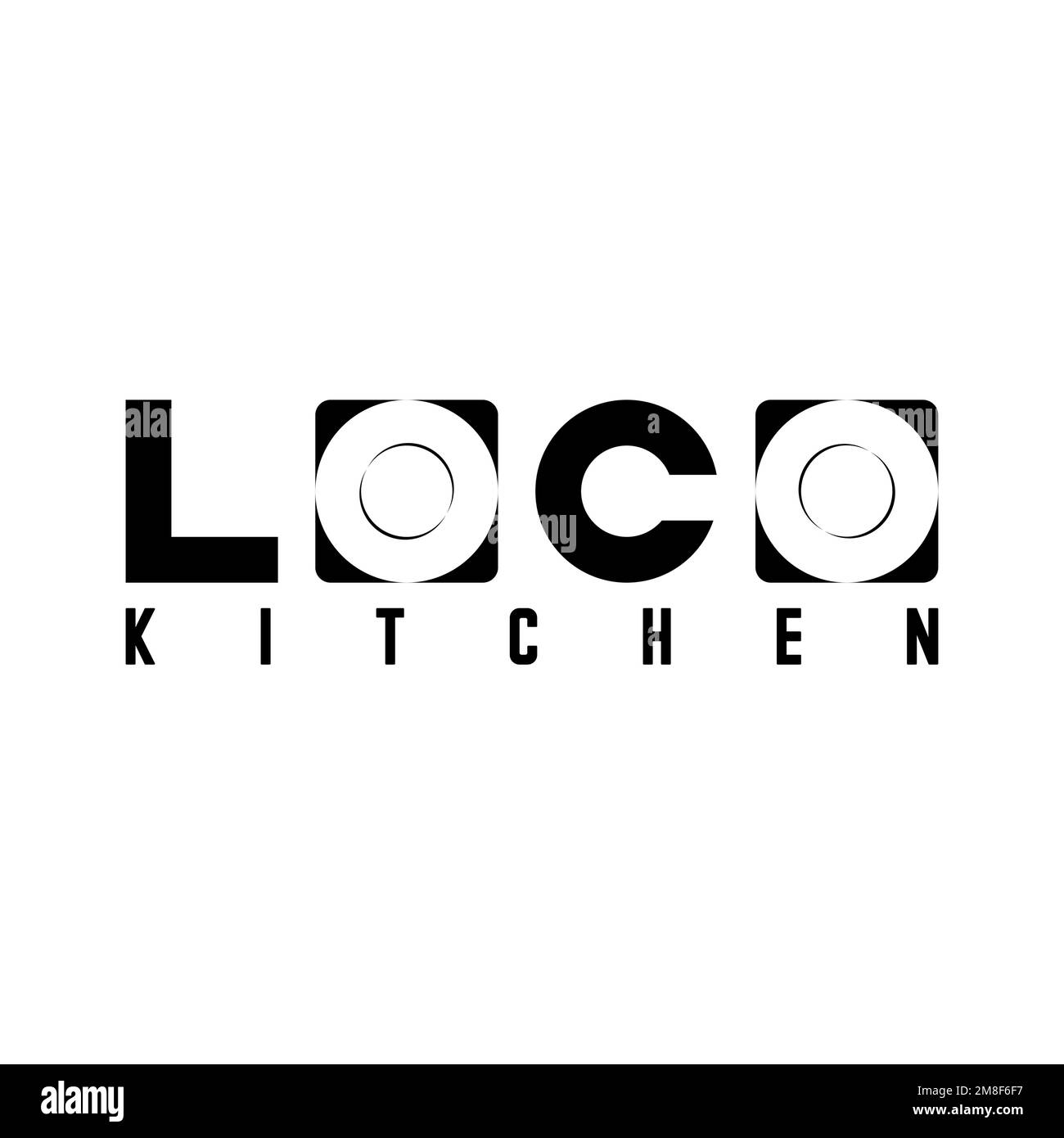 simple letter or word O text sans serif with 2 plates in O font graphic