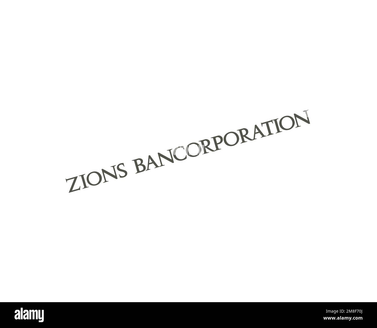 Zions Bancorporation, Rotated Logo, White Background Stock Photo Alamy