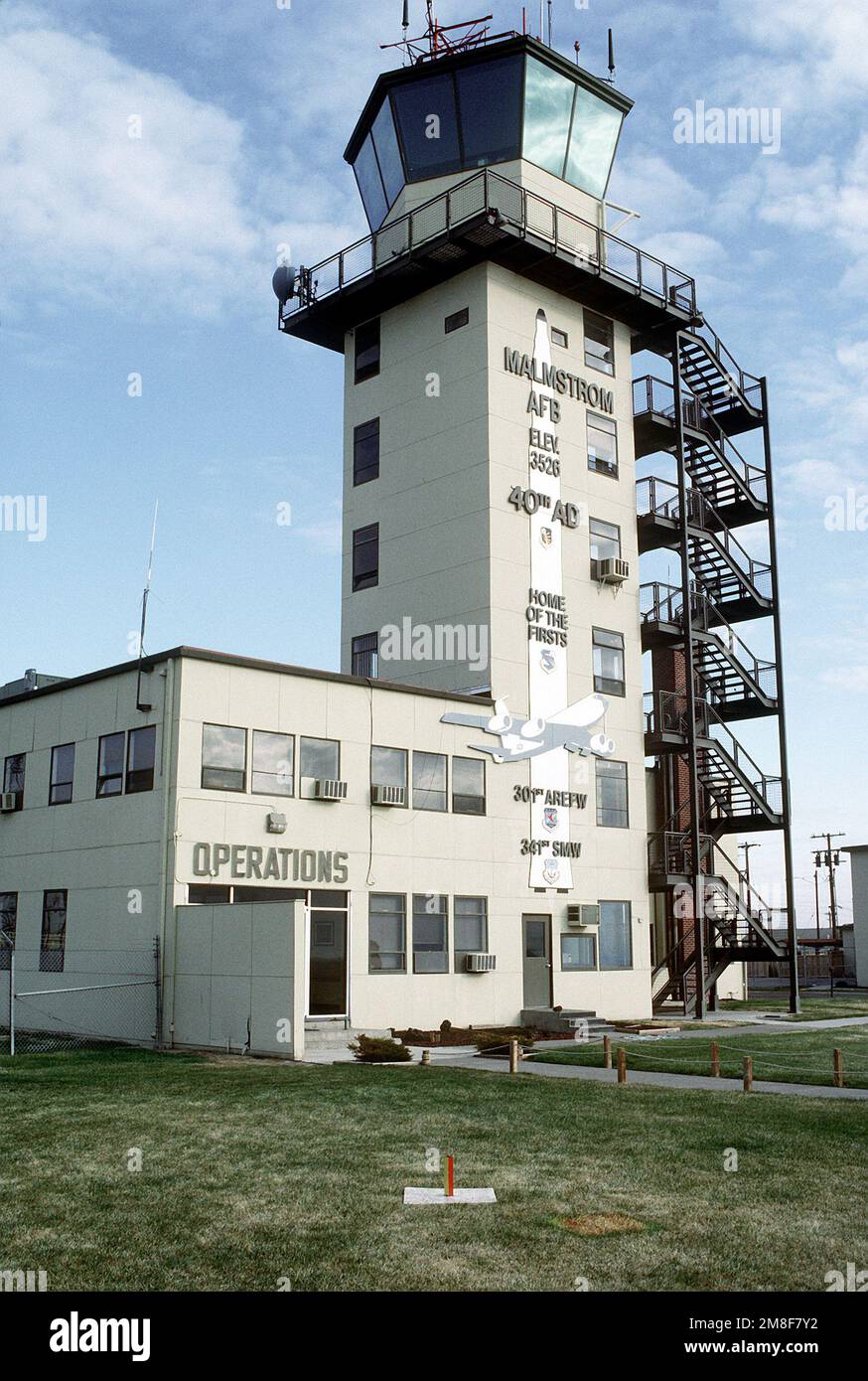 The base operations control tower at Malmstrom. Base Malstrom Air