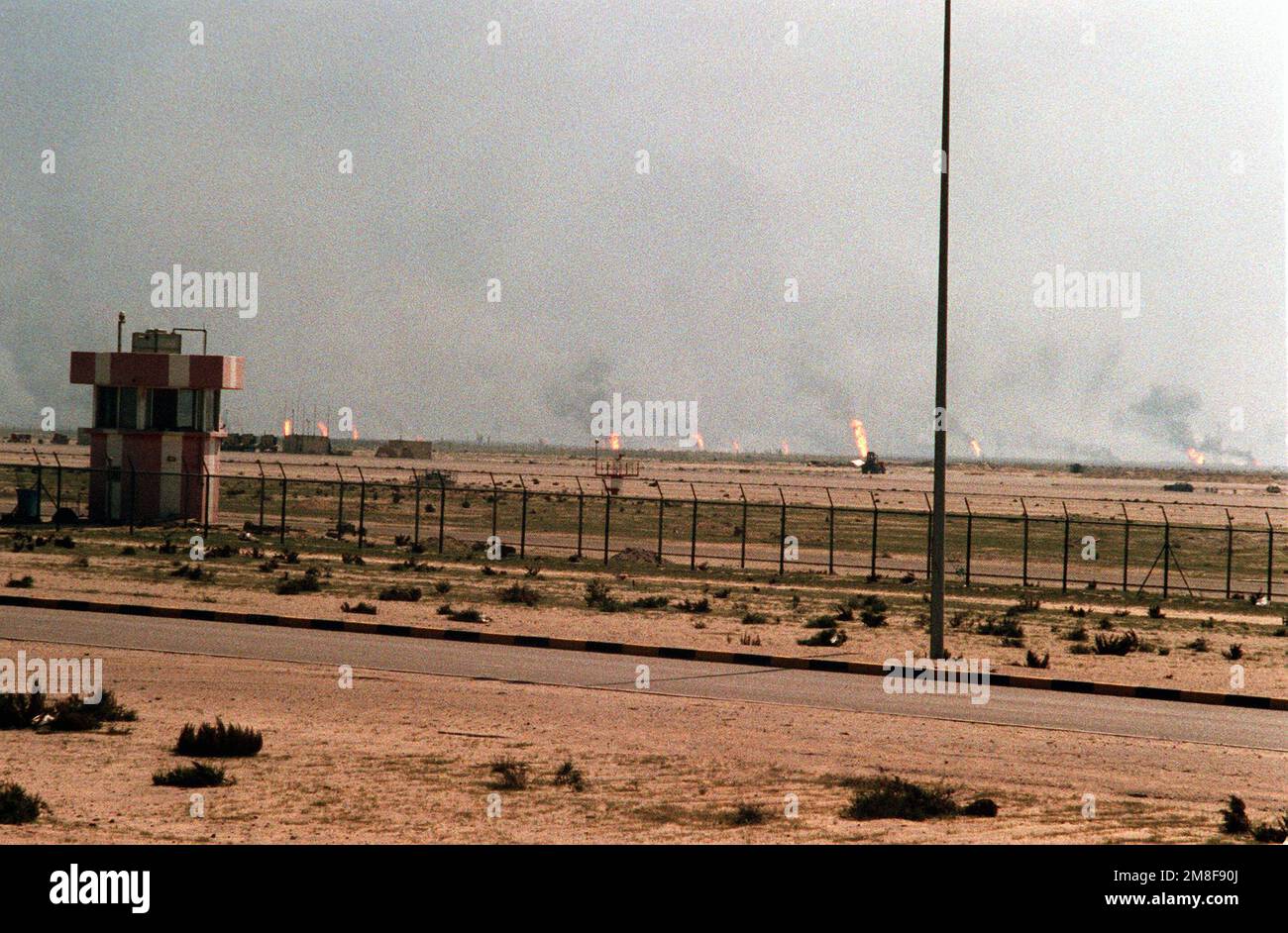Oil fires started by the Iraqi forces during Operation Desert Storm