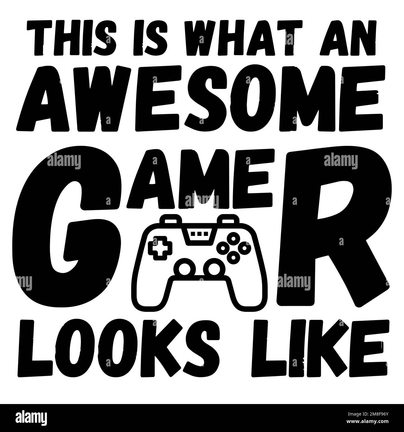 This is what an Awesome Gamer looks like,  funny quote for game lover Stock Vector