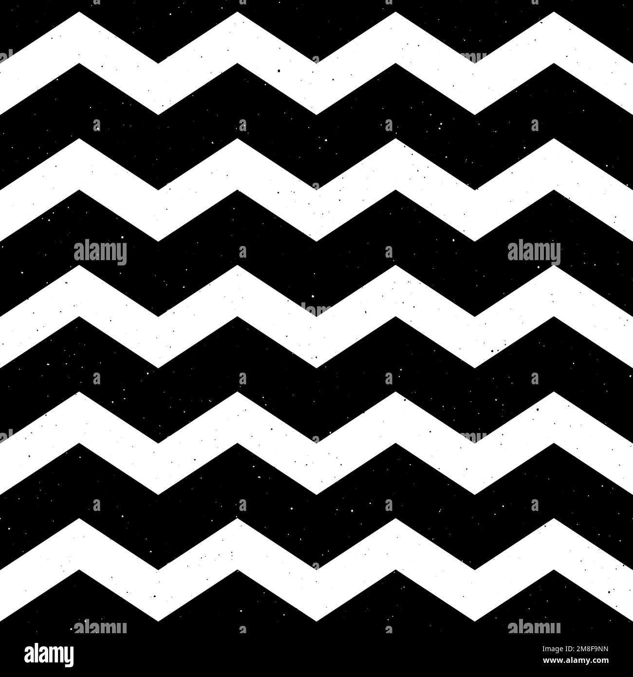 Grunge zigzag seamless pattern. Black and White chevron fabric texture. Abstract zig zag background. Repeating vector Stock Vector