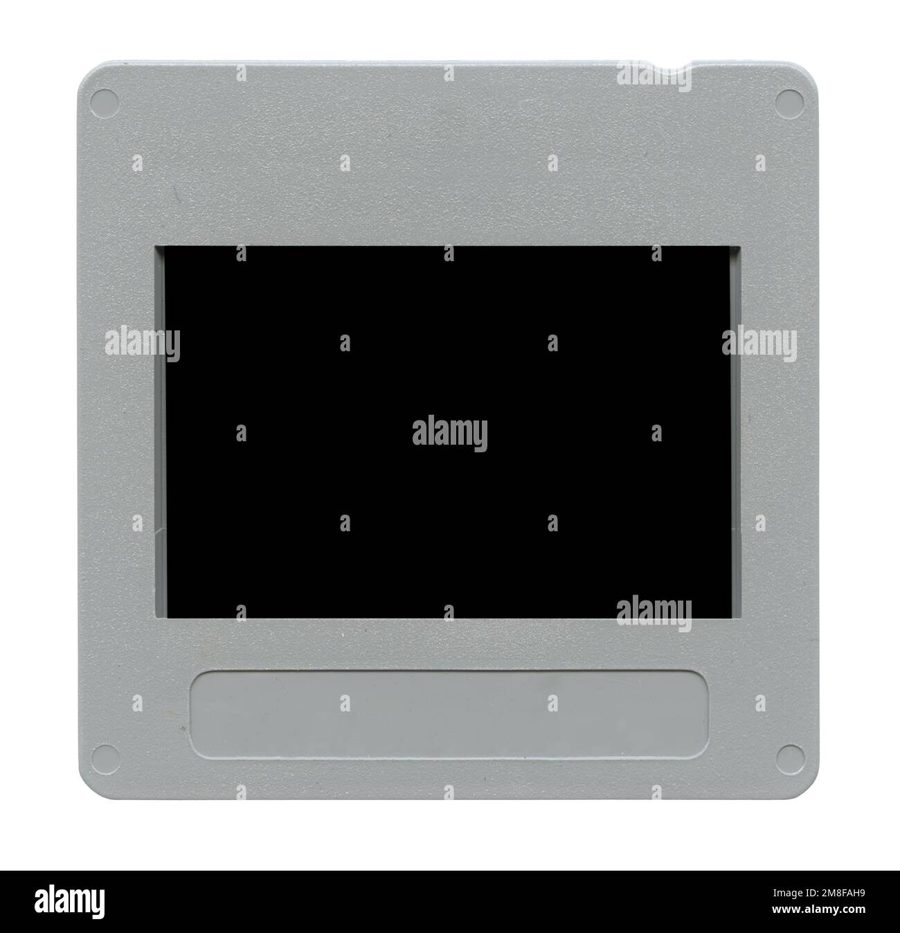 Old plastic slide film mount frame on white Stock Photo Alamy
