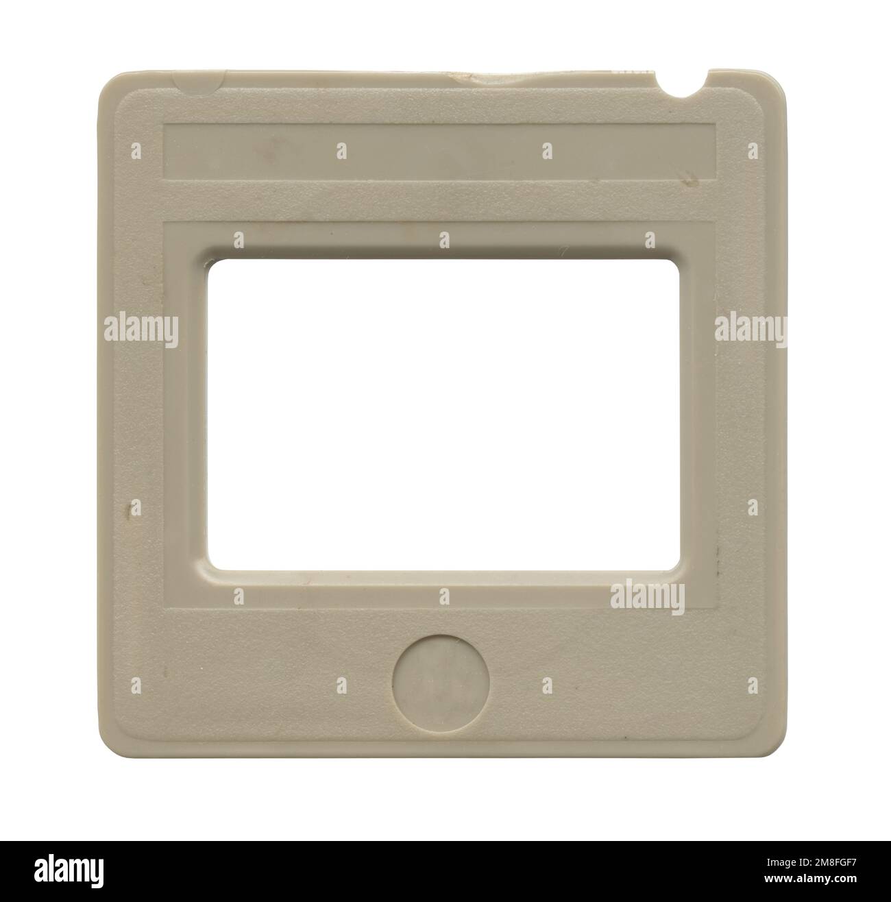 Old plastic slide film mount frame on white Stock Photo Alamy