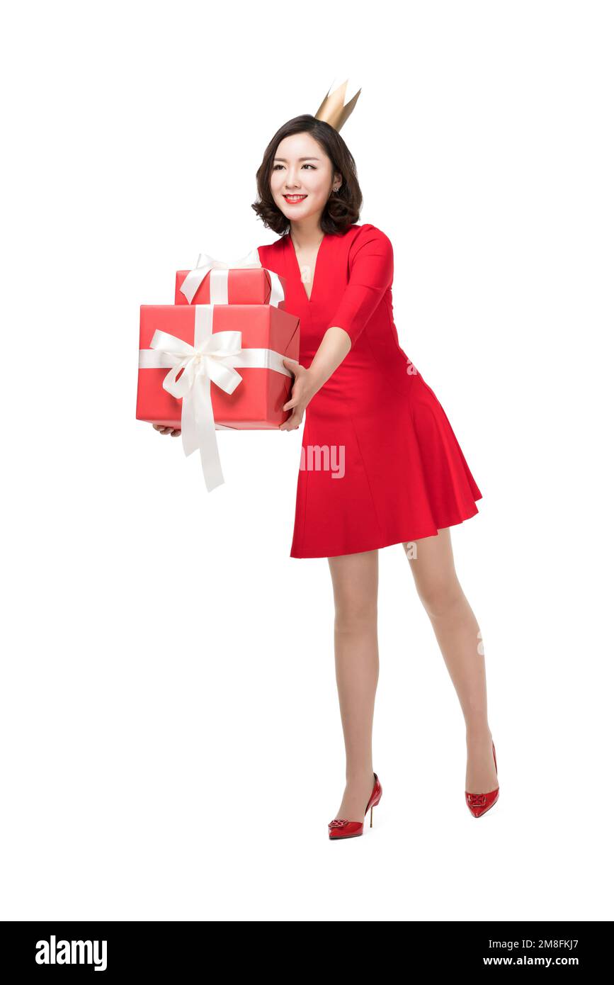 Red woman wearing crown hi-res stock photography and images - Alamy