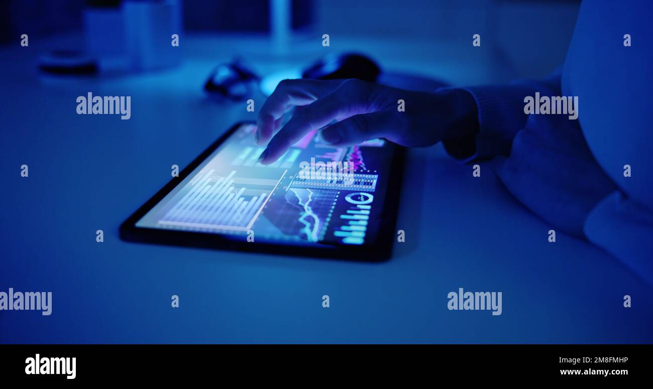 Digital Data Technology. KPI Business Dashboard Technology Stock Photo