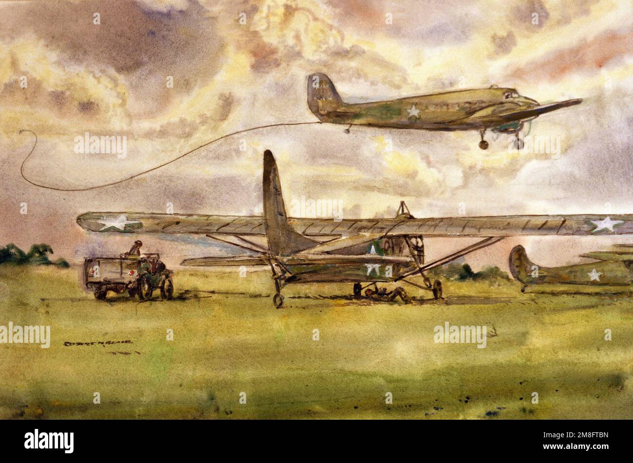 Artwork "Preparing for Holland Operation". Artist Robert Blair