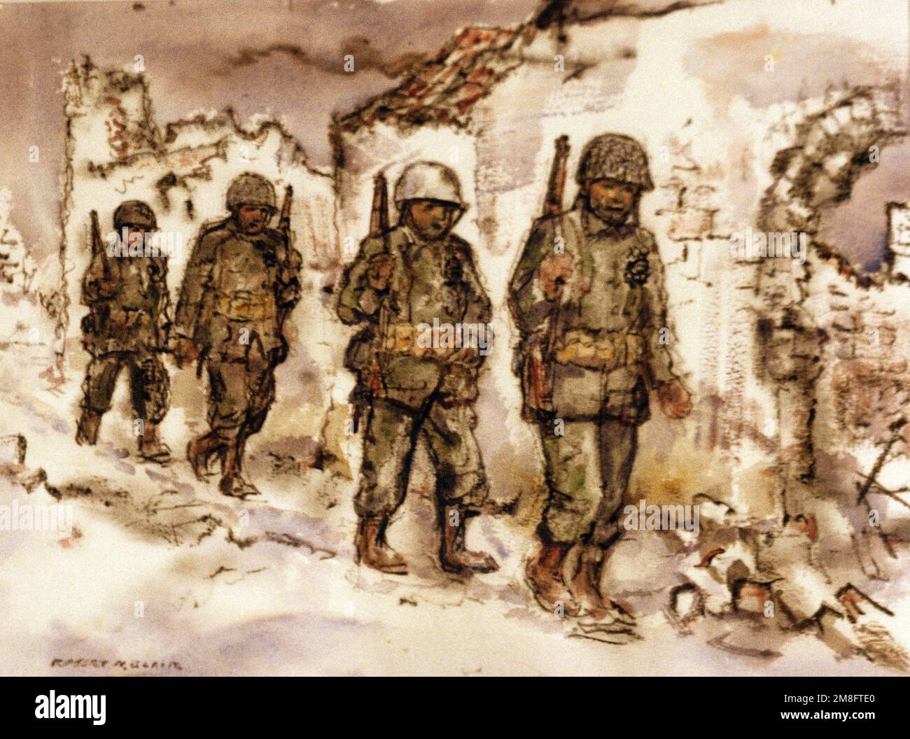 Artwork "Infantry". Artist Robert Blair, Catalog Number 9.28.90