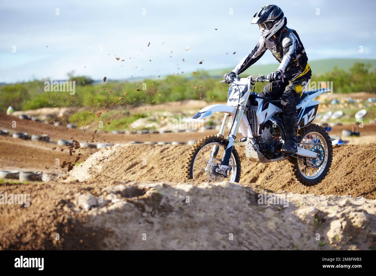 Motorcycle rider mud hi-res stock photography and images - Alamy