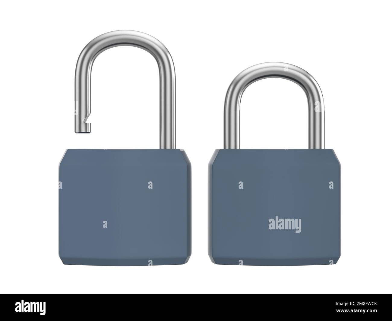 Padlock set on a white background. 3d illustration Stock Photo - Alamy