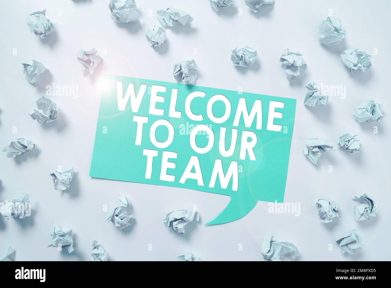 Handwriting Text Welcome To Our Team Internet Concept Introducing