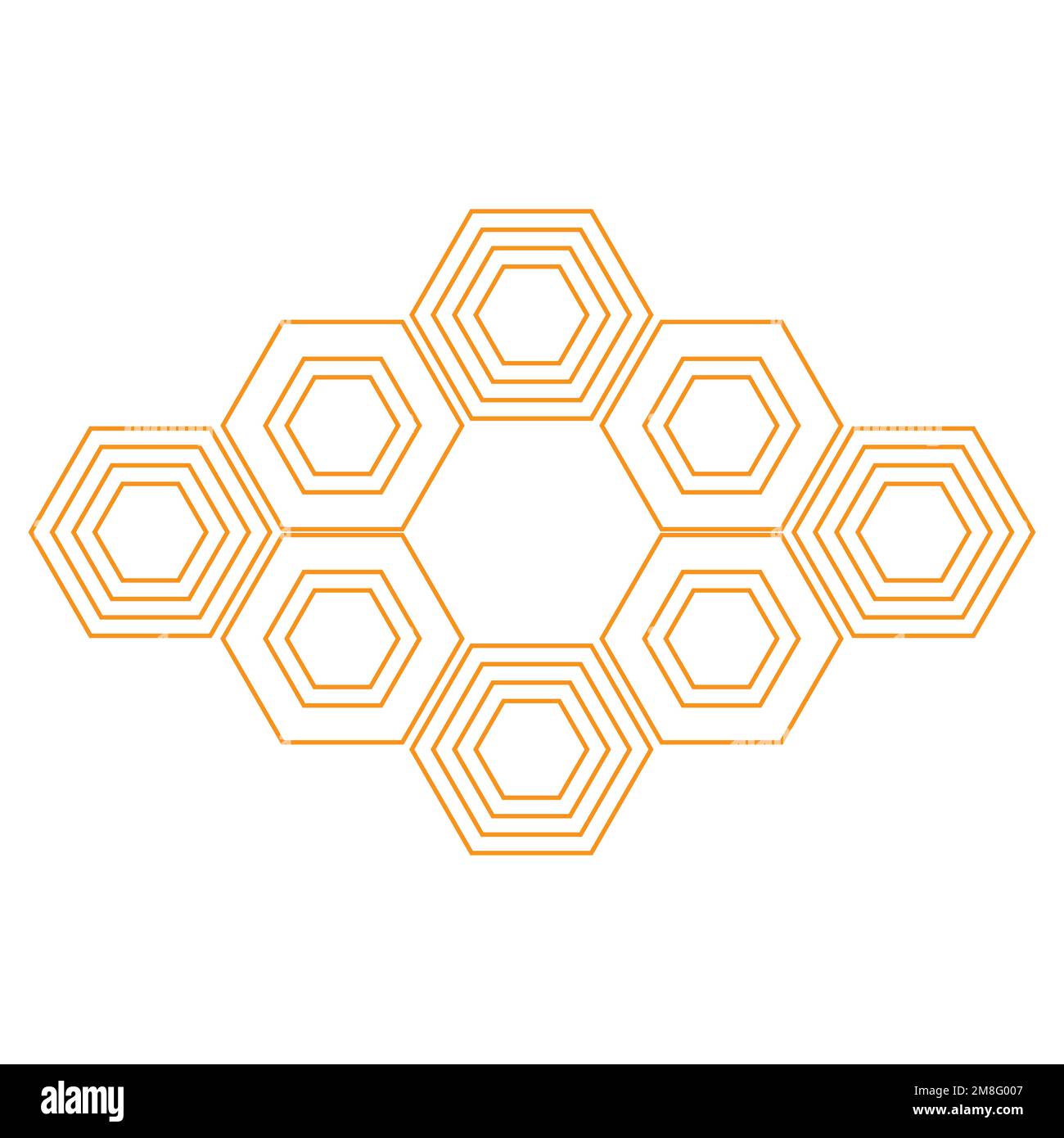 modern geometric hexagonal shape design element Stock Photo - Alamy