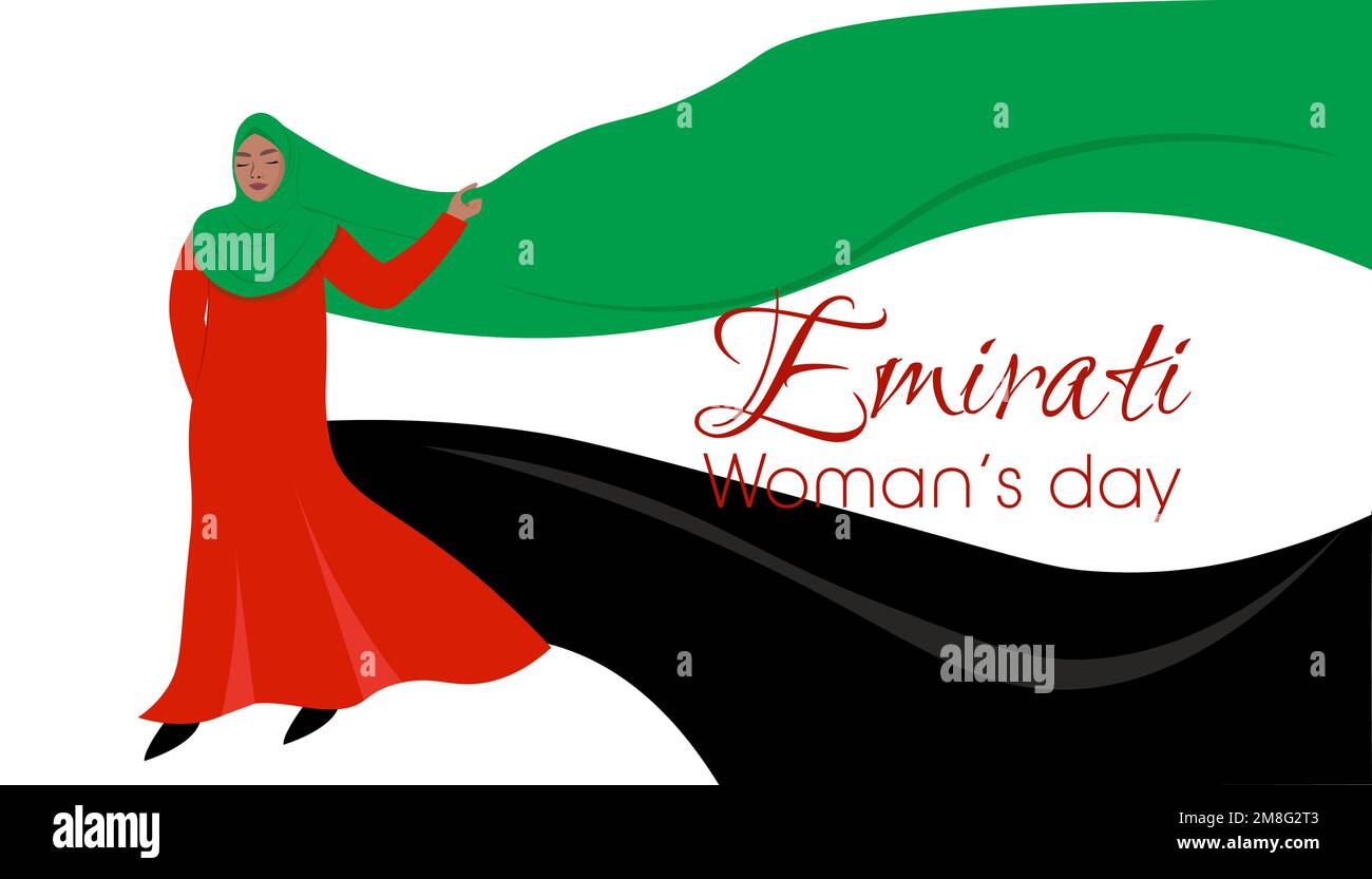 Emirates Womens Day. August 28. UAE Flag and Colors Stock Vector Image