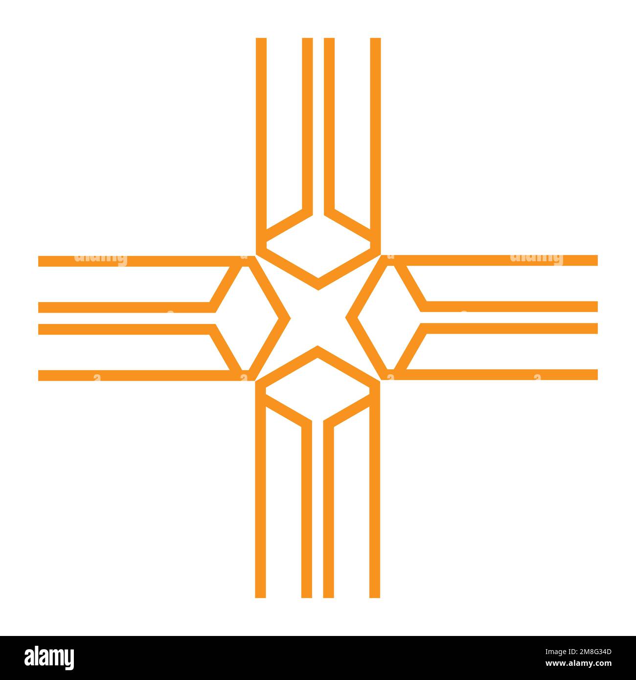 modern geometric hexagonal shape design element Stock Photo - Alamy