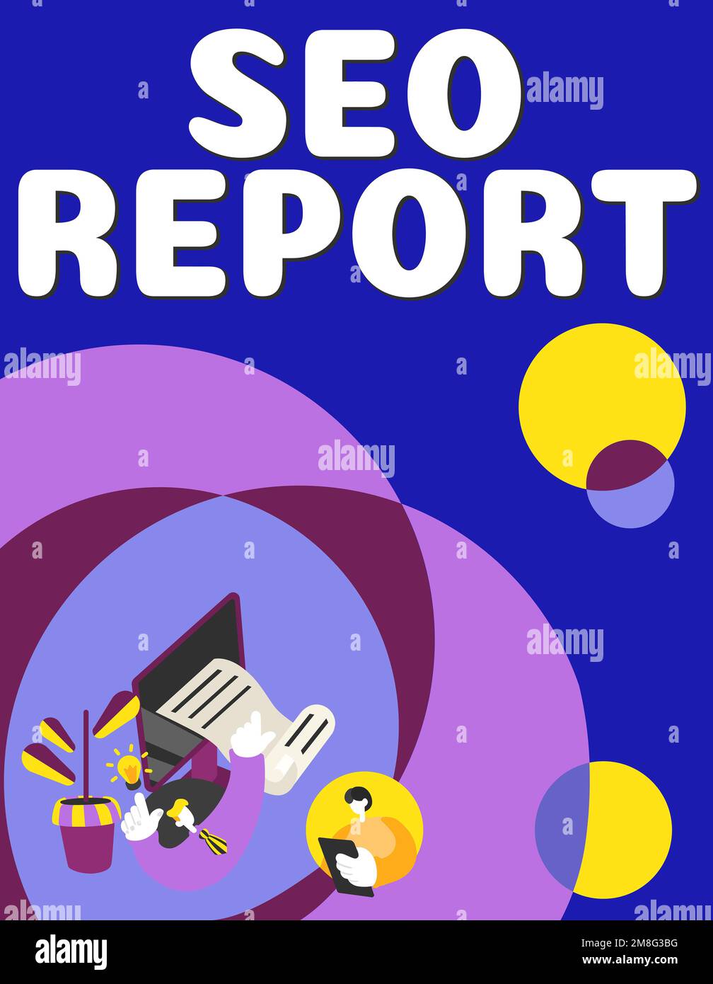 Text sign showing Seo Report. Word for notifying on how website is ...