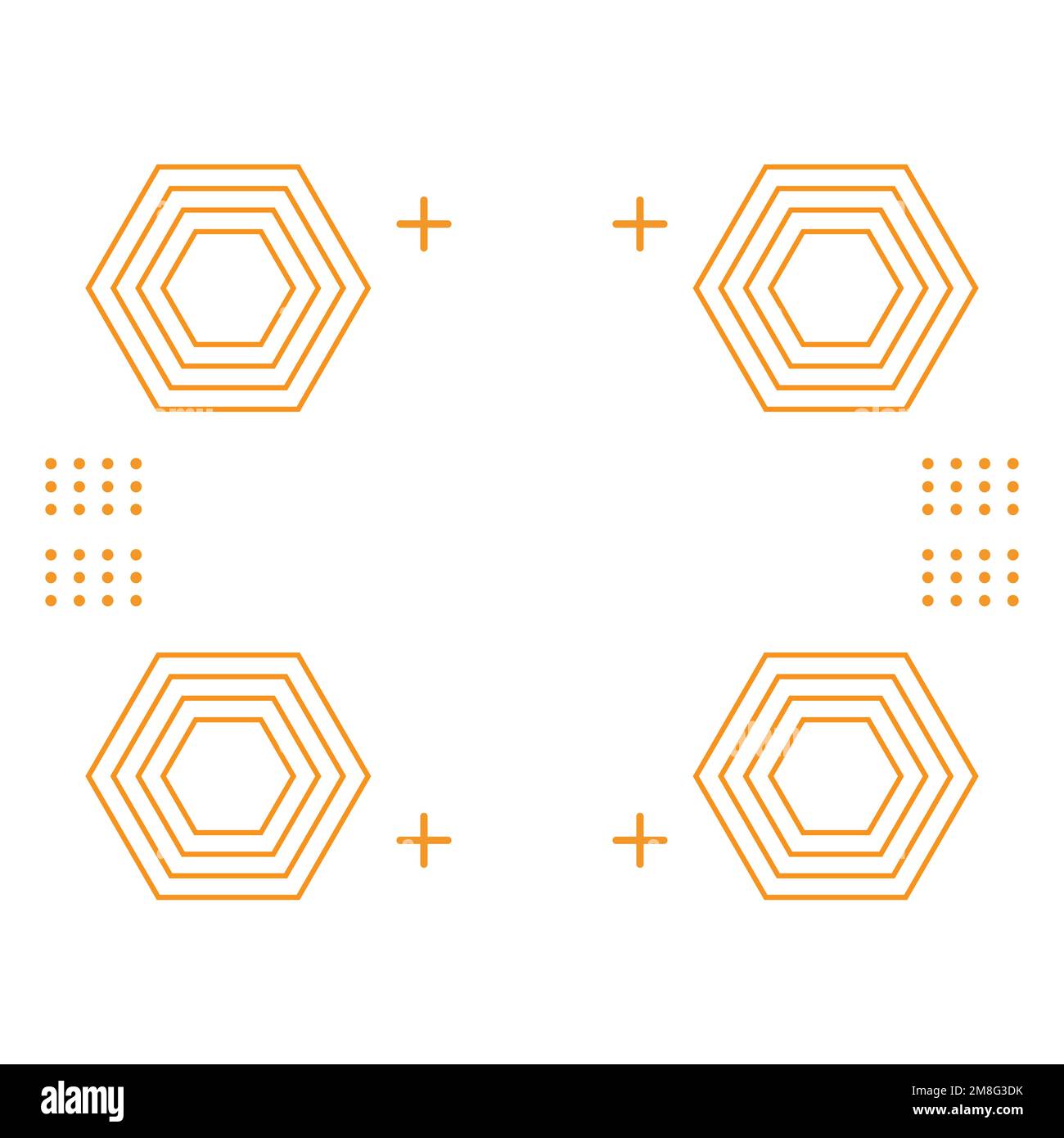 modern geometric hexagonal shape design element Stock Photo - Alamy