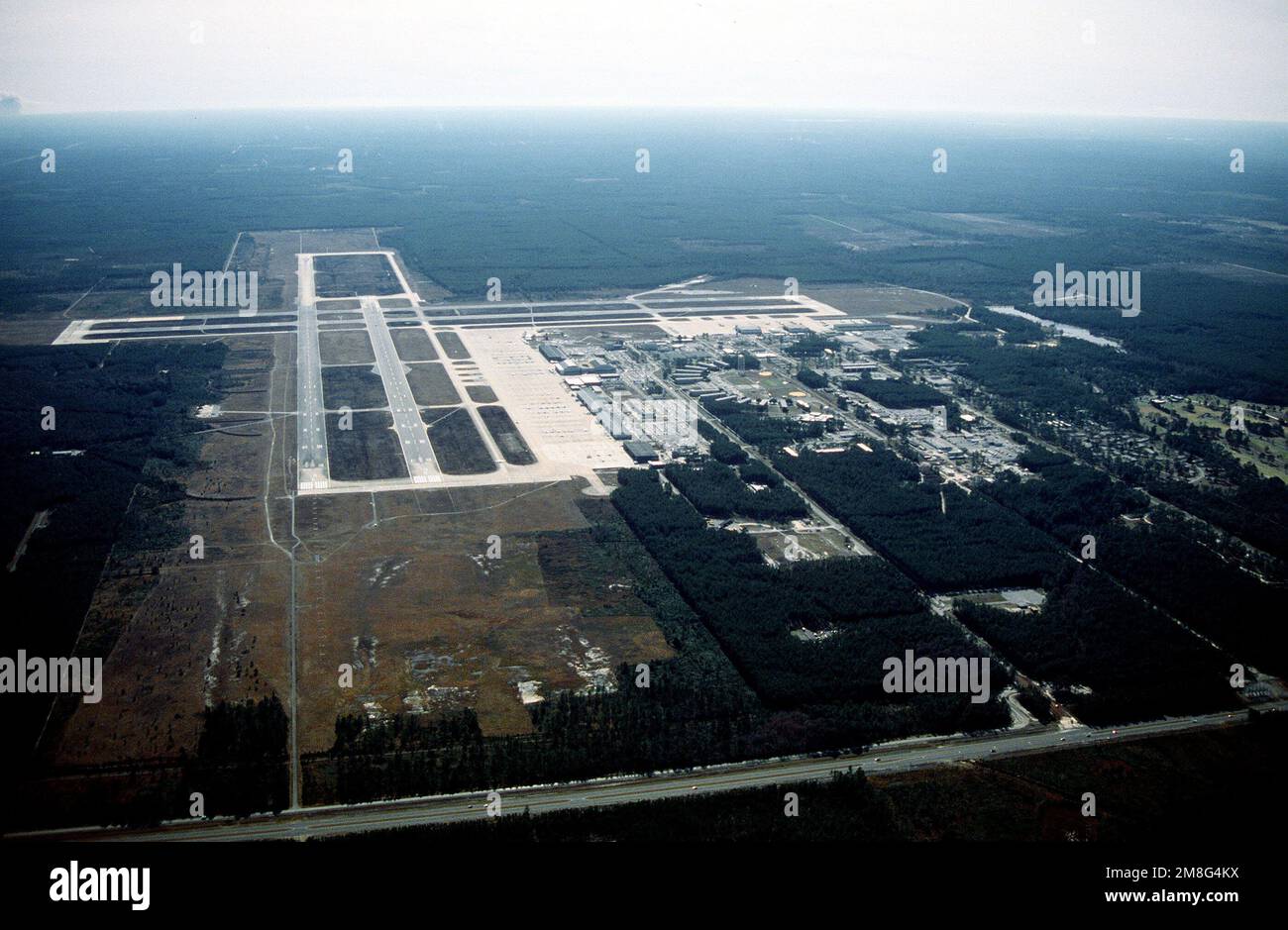 An aerial view of Naval Air Statioin Cecil Field. Base Naval Air