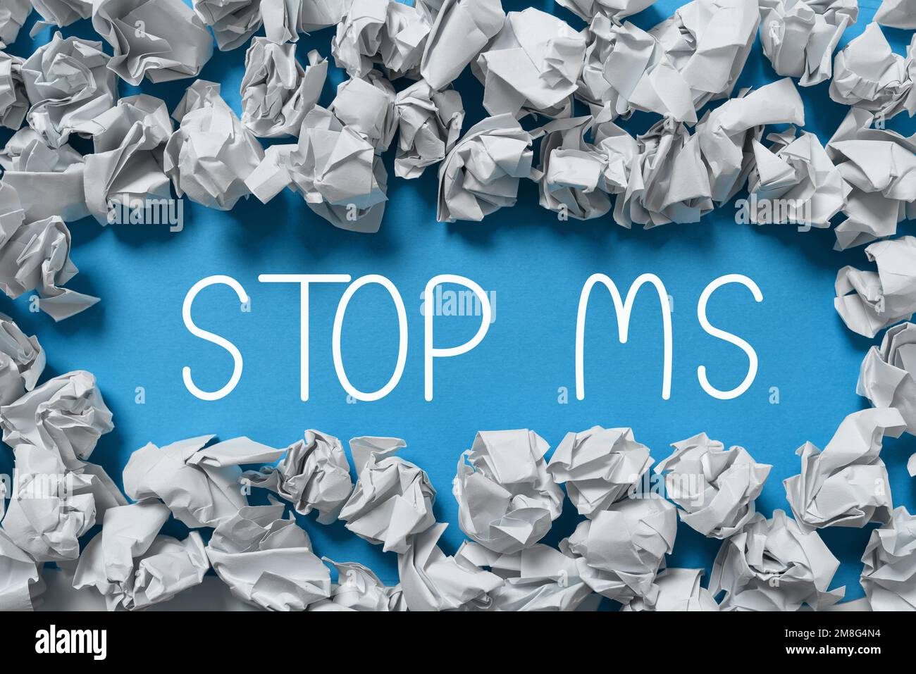 Sign displaying Stop Ms. Word Written on prevent disease marked by