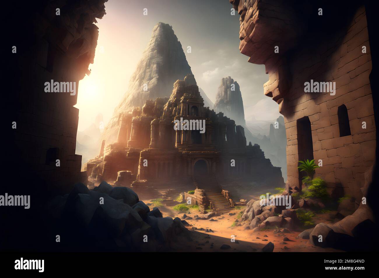 Ancient City, Megalithic fantasy Ruins, Cyclopean Stone Architecture, Petra, Angkor Wat, Machu