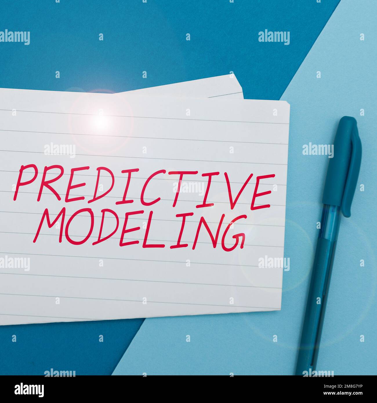 Sign displaying Predictive Modeling. Conceptual photo maintenance strategy driven by predictive analytics Stock Photo