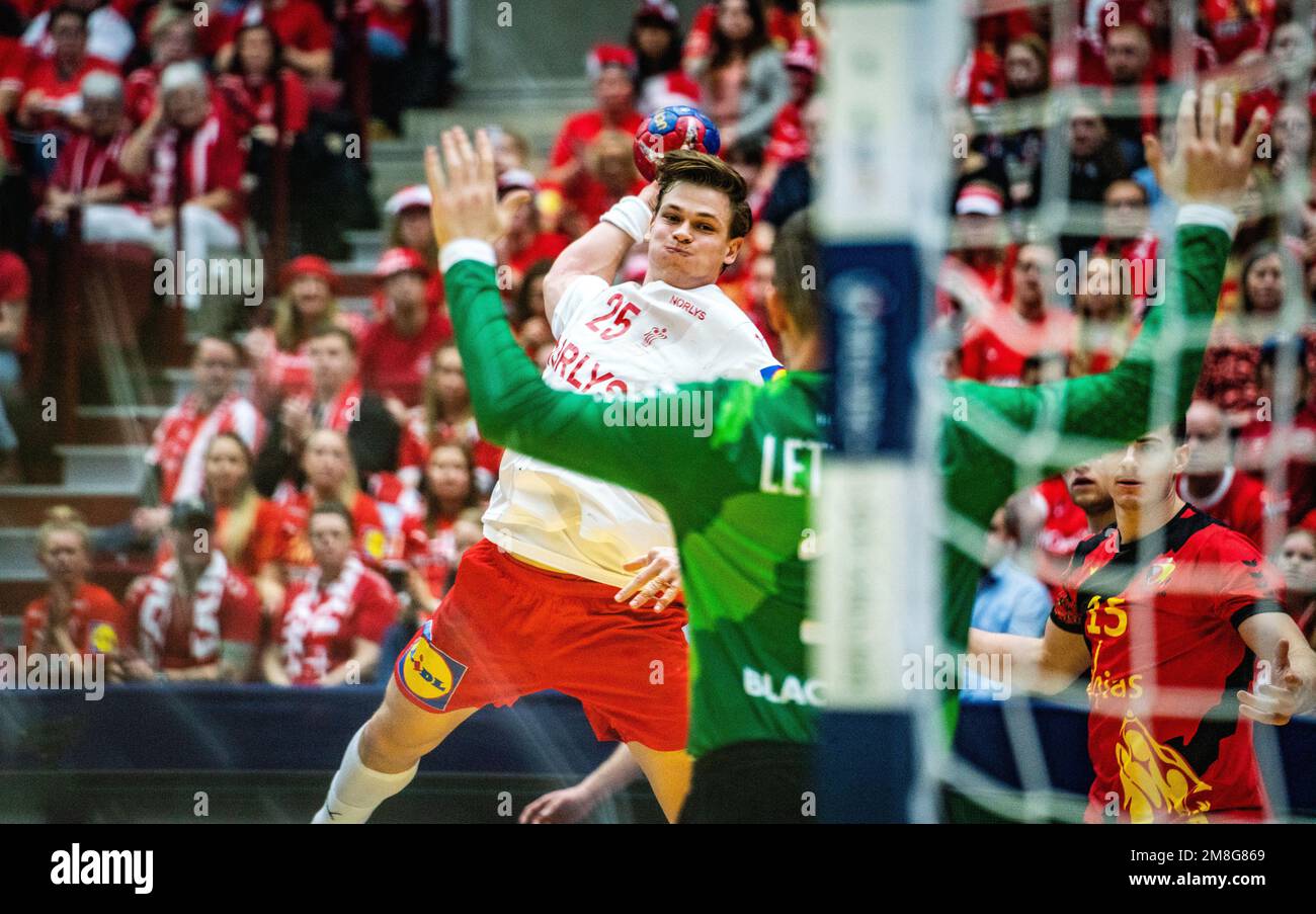 Malmo, Sweden. 13th Jan, 2023. Lukas (25) of Denmark seen