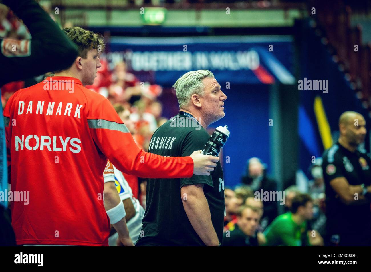 Malmo, Sweden. 13th Jan, 2023. Head coach Nikolaj Jacobsen of Denmark
